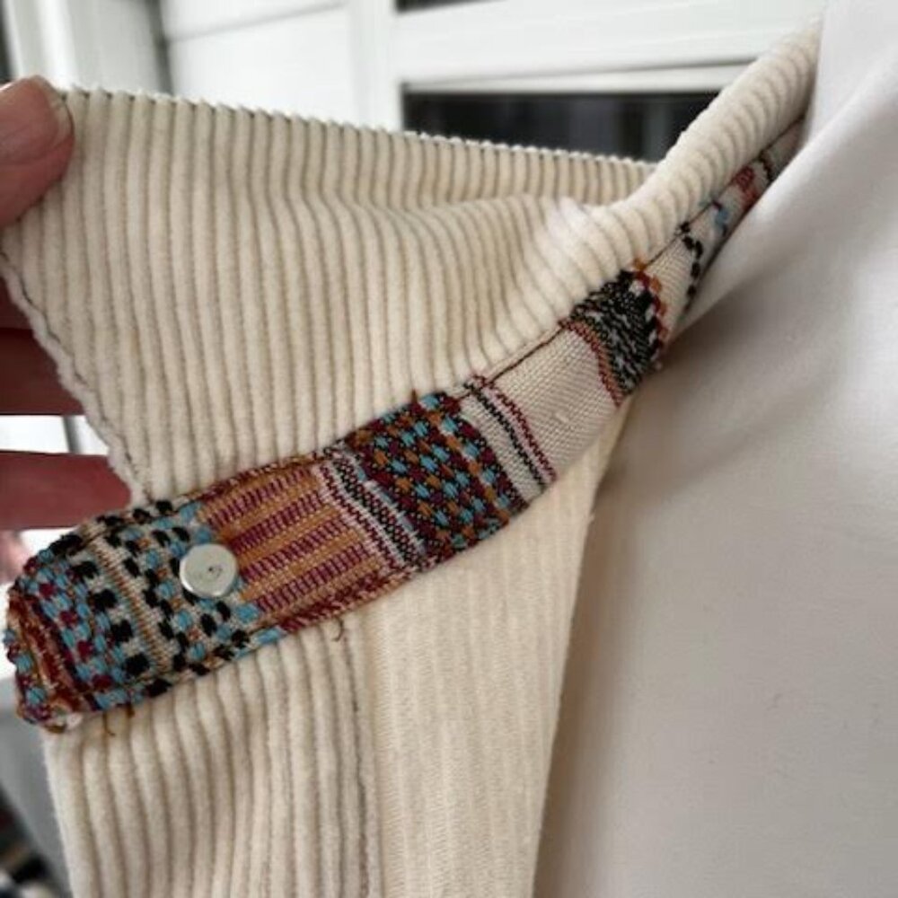 Gimmicks Shacket Women's XL Cotton Stitched Navajo Southwestern Plaid Frayed - Picture 7 of 8